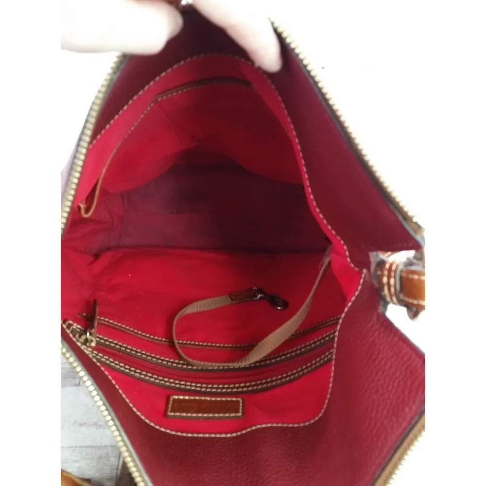 Dooney & Bourke Pebble Grain Leather Shoulder Bag Wine Red